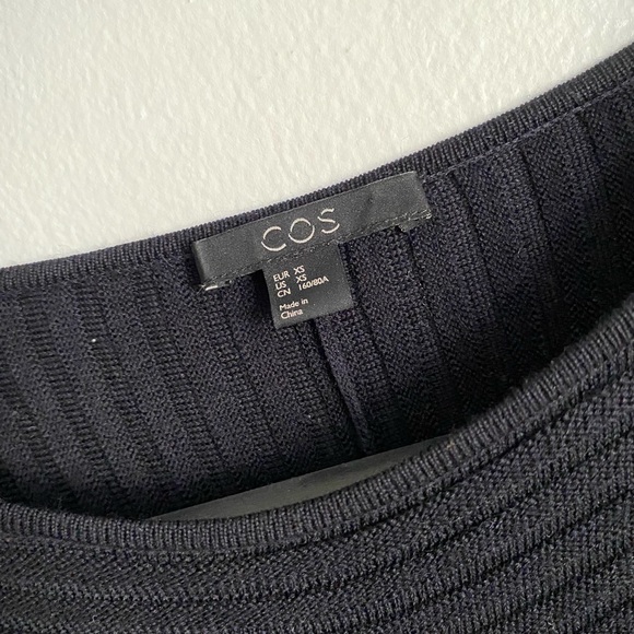 Blue COS wool sweater dress size 2-6 - Picture 7 of 9